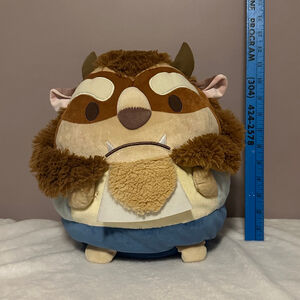 Disney Ufufy Beast Plush Stuffed Animal Brown Blue 12" Beauty and the Beast